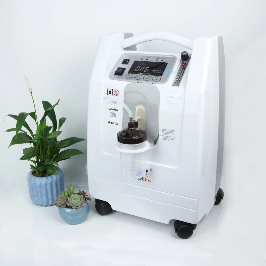Medical 5 Liter Oxygen Concentrator with 93% High Purity, Low Purity Alarm, Nebulizer